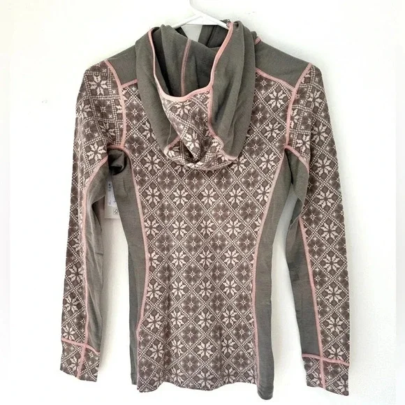 Kari Traa Rose Half Zip Baselayer Hoodie - 100% Merino Wool - Picture 4 of 8